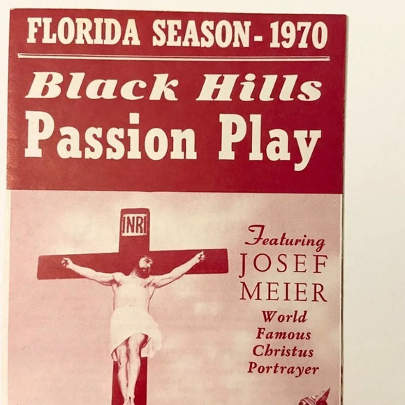 Vintage 1970 Florida  Black Hills Passion Play Lake Wales Brochure Souvenir - Picture 2 of 12